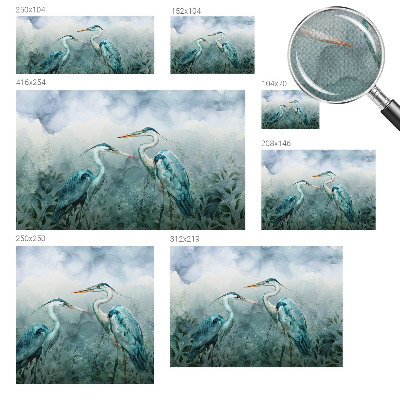 Selbstklebende Fototapete fürs Wohnzimmer mit Motiv „Vögel der Natur“