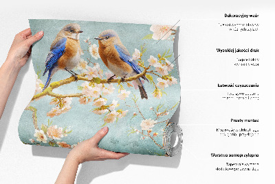 Selbstklebende Fototapete fürs Wohnzimmer Vögel der Natur