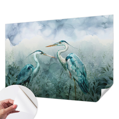 Selbstklebende Fototapete fürs Wohnzimmer mit Motiv „Vögel der Natur“