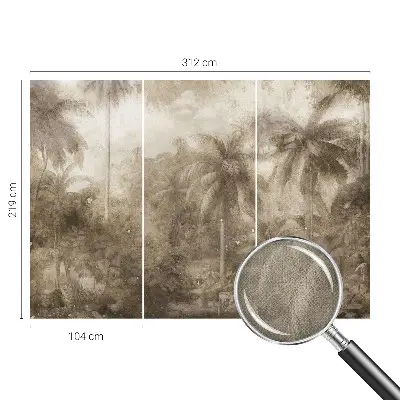 Selbstklebende Fototapete fürs Schlafzimmer mit exotischer Landschaft