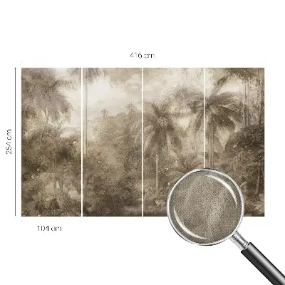 Selbstklebende Fototapete fürs Schlafzimmer mit exotischer Landschaft