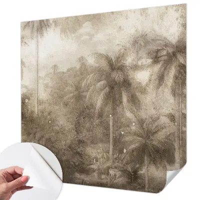 Selbstklebende Fototapete fürs Schlafzimmer mit exotischer Landschaft