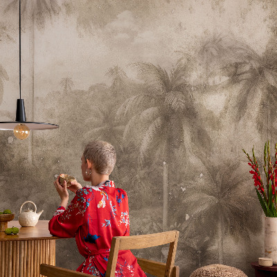 Selbstklebende Fototapete fürs Schlafzimmer Exotische Landschaft