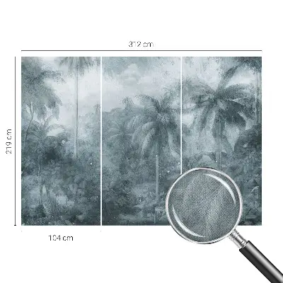 Selbstklebende Fototapete fürs Kinderzimmer mit tropischer Vegetation als Motiv