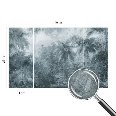 Selbstklebende Fototapete fürs Kinderzimmer mit tropischer Vegetation als Motiv