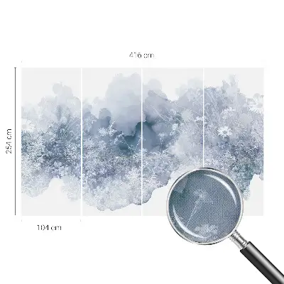 Fototapete in 3D-Optik mit Motiv einer Blumenwiese