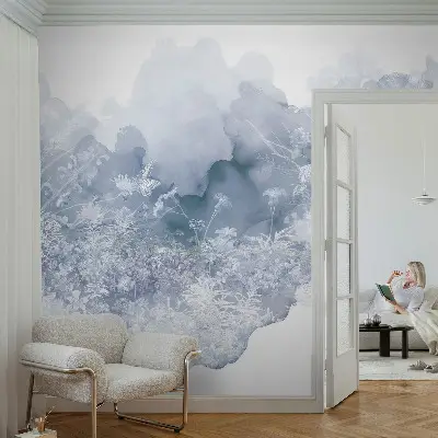 Fototapete in 3D-Optik mit Motiv einer Blumenwiese