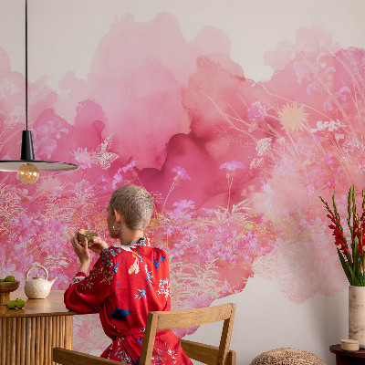 74D-Fototapete Blumenmuster