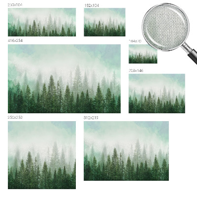 74D-Fototapete fürs Schlafzimmer mit dem Motiv eines Wolfes im Wald für Schlafzimmerwand