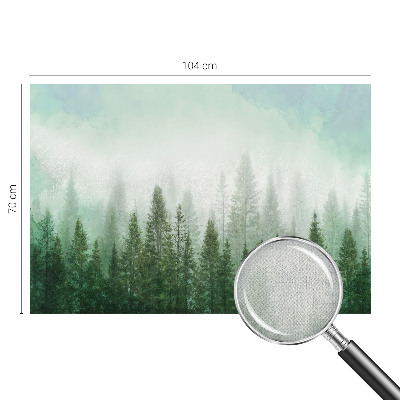 74D-Fototapete fürs Schlafzimmer mit dem Motiv eines Wolfes im Wald für Schlafzimmerwand