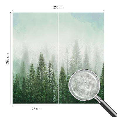 74D-Fototapete fürs Schlafzimmer mit dem Motiv eines Wolfes im Wald für Schlafzimmerwand
