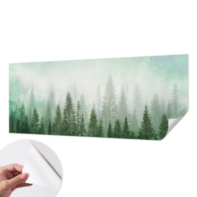 74D-Fototapete fürs Schlafzimmer mit dem Motiv eines Wolfes im Wald für Schlafzimmerwand