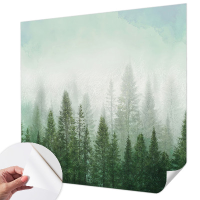74D-Fototapete fürs Schlafzimmer mit dem Motiv eines Wolfes im Wald für Schlafzimmerwand