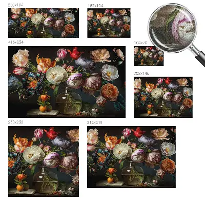 Motivtapete nach Maß mit Blumenstrauß-Motiv