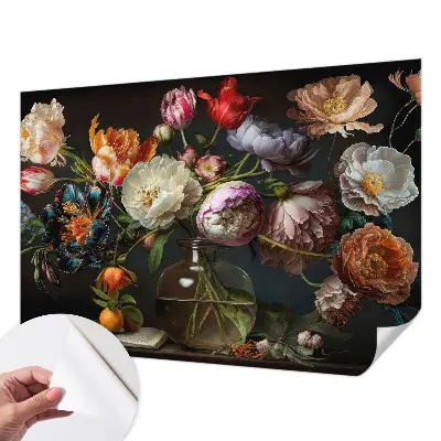 Motivtapete nach Maß mit Blumenstrauß-Motiv