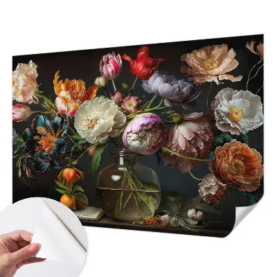 Motivtapete nach Maß mit Blumenstrauß-Motiv