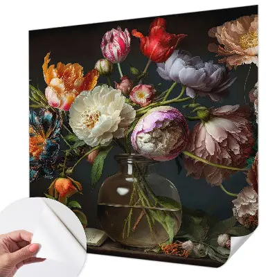 Motivtapete nach Maß mit Blumenstrauß-Motiv