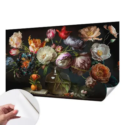 Motivtapete nach Maß mit Blumenstrauß-Motiv