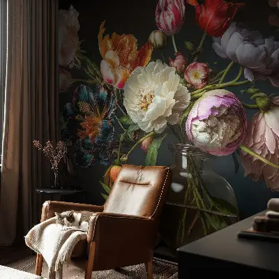 Motivtapete nach Maß mit Blumenstrauß-Motiv