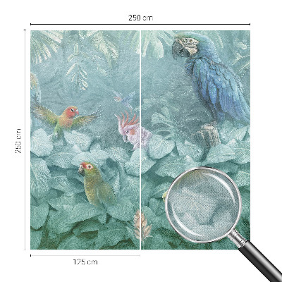 Motivtapete fürs Wohnzimmer mit exotischem Vogelmotiv