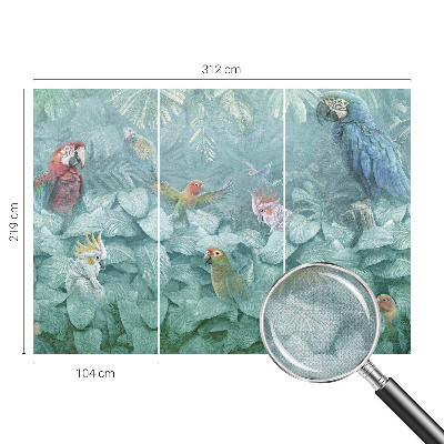 Motivtapete fürs Wohnzimmer Exotische Vögel