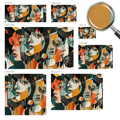 Selbstklebende Fototapete Bunte Gesichter