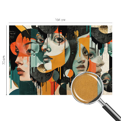 Selbstklebende Fototapete Bunte Gesichter