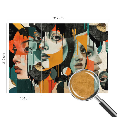 Selbstklebende Fototapete Bunte Gesichter