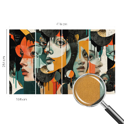 Selbstklebende Fototapete Bunte Gesichter