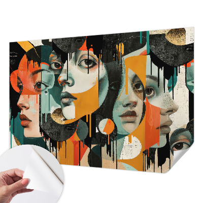 Selbstklebende Fototapete Bunte Gesichter