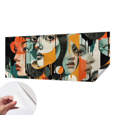 Selbstklebende Fototapete Bunte Gesichter