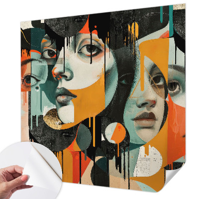 Selbstklebende Fototapete Bunte Gesichter