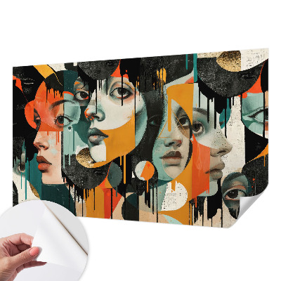 Selbstklebende Fototapete Bunte Gesichter