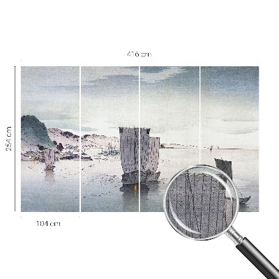 Selbstklebende Fototapete für die Wand mit einer nautischen Szenerie