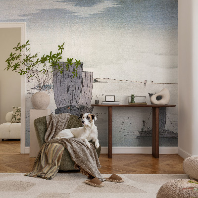 Selbstklebende Fototapete für die Wand mit einer nautischen Szenerie
