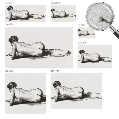 Selbstklebende Fototapete fürs Wohnzimmer mit dezentem Akt-Motiv