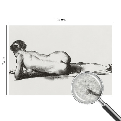 Selbstklebende Fototapete fürs Wohnzimmer mit dezentem Akt-Motiv