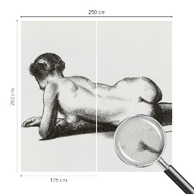 Selbstklebende Fototapete fürs Wohnzimmer mit dezentem Akt-Motiv
