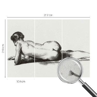 Selbstklebende Fototapete fürs Wohnzimmer mit dezentem Akt-Motiv
