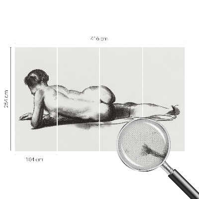 Selbstklebende Fototapete fürs Wohnzimmer mit dezentem Akt-Motiv