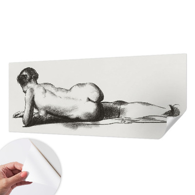 Selbstklebende Fototapete fürs Wohnzimmer mit dezentem Akt-Motiv