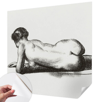 Selbstklebende Fototapete fürs Wohnzimmer mit dezentem Akt-Motiv