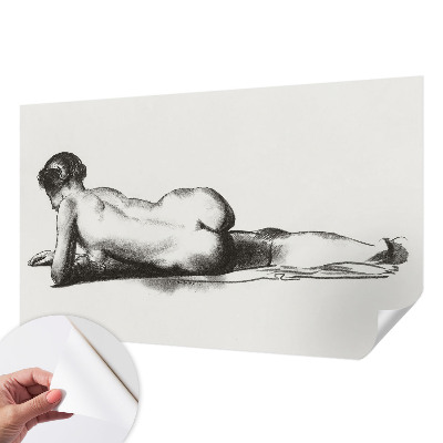 Selbstklebende Fototapete fürs Wohnzimmer mit dezentem Akt-Motiv