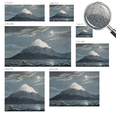 Fototapete in 3D-Optik Mondhelle Nacht