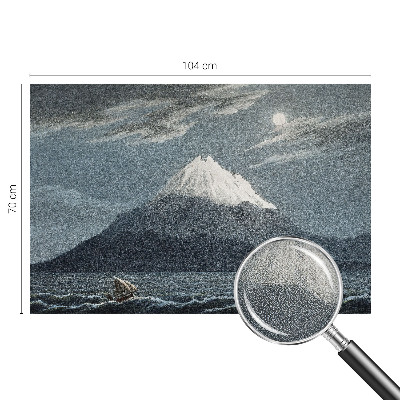 Fototapete in 3D-Optik mit dem Motiv „Mondhelle Nacht“