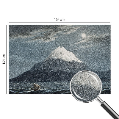 Fototapete in 3D-Optik mit dem Motiv „Mondhelle Nacht“