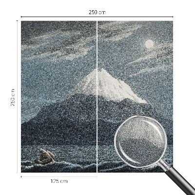 Fototapete in 3D-Optik Mondhelle Nacht