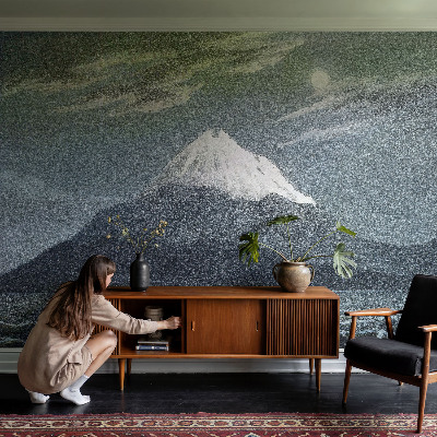 Fototapete in 3D-Optik Mondhelle Nacht