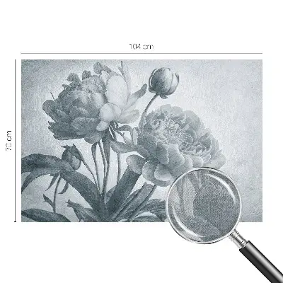 75D-Fototapete mit floralem Muster im eleganten Stil