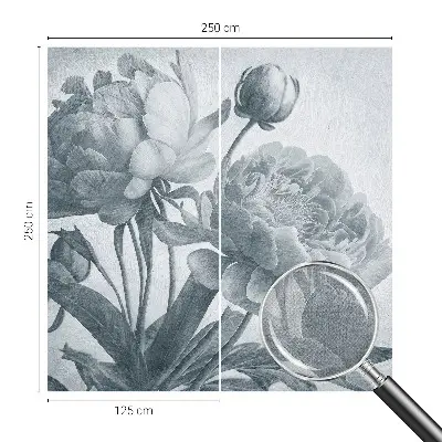 75D-Fototapete mit floralem Muster im eleganten Stil